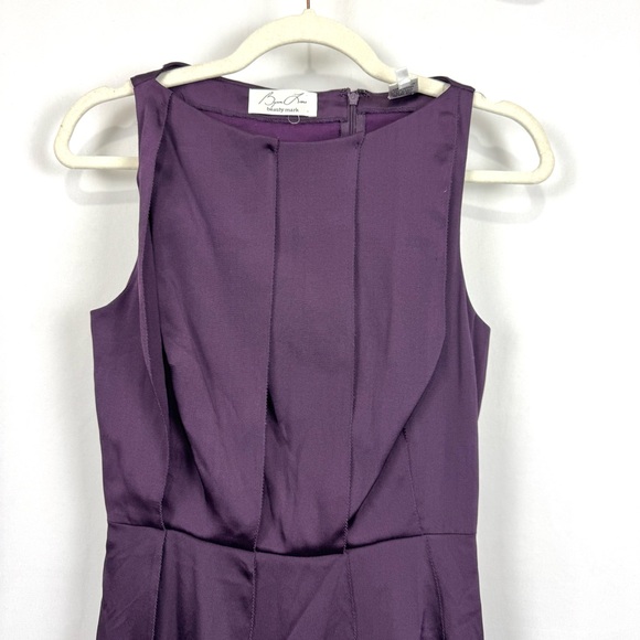 Byron Lars Beauty Mark Purple Silk DropWaist Ruffled Sleeveless Midi Dress Sz 2 - Picture 2 of 12
